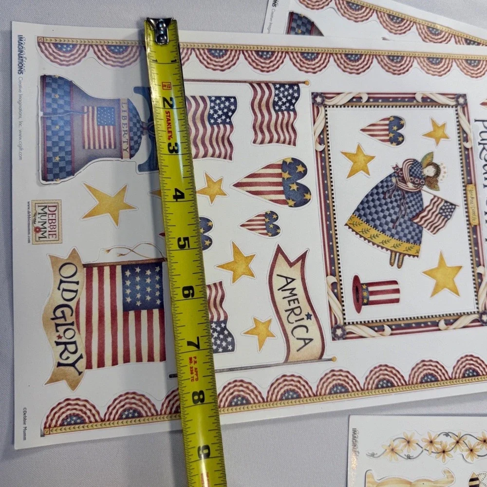 Debbie Mumm Punch-Outs Americana Easter‎ Scrapbook Die Cut Paper 6 Sheets New